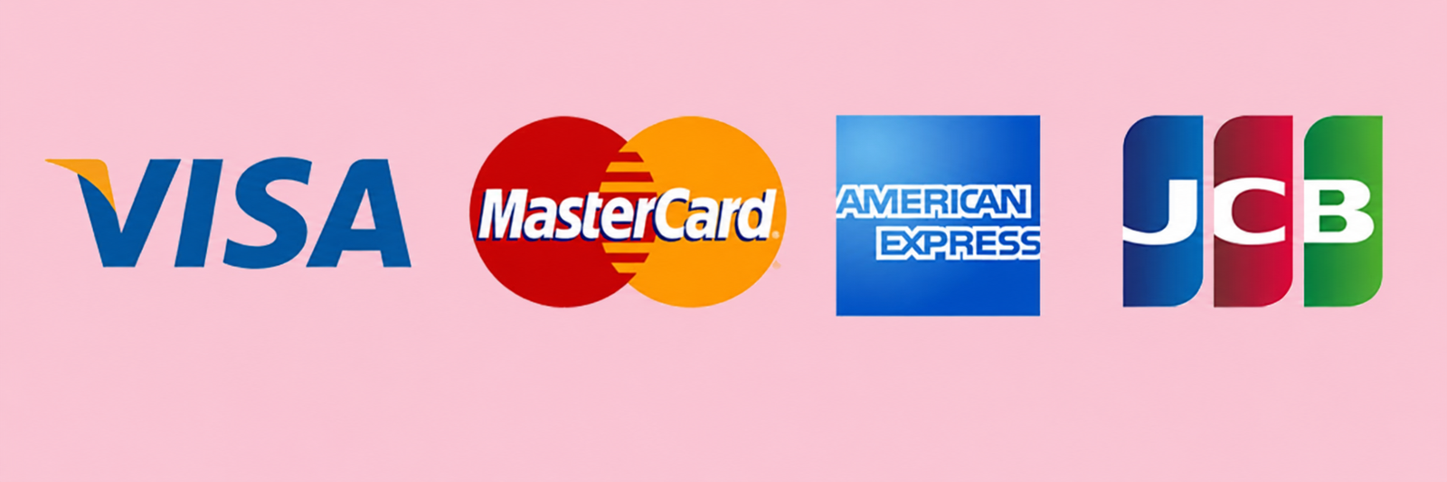 Visa Mastercard Amex JCB